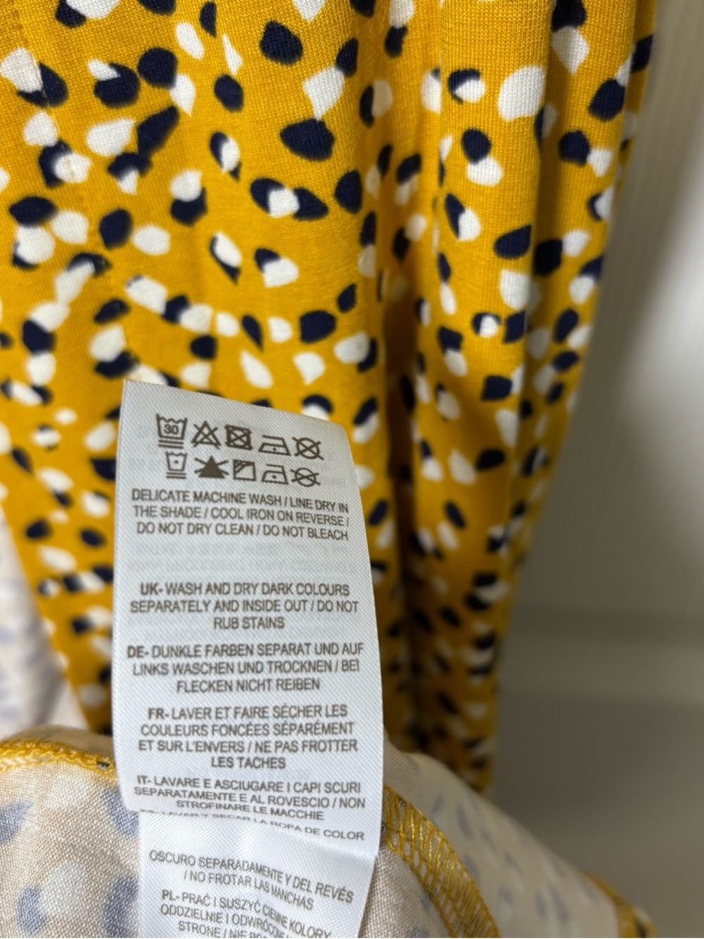 Boden Wrap Dress Cassia Jersey Knit Sz 6P Midi Yellow Polka Dot Cocktails Party - Picture 10 of 10